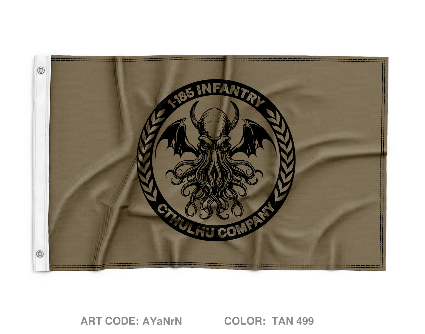 C Co 1-185th IN Wall Flag - AYaNrN