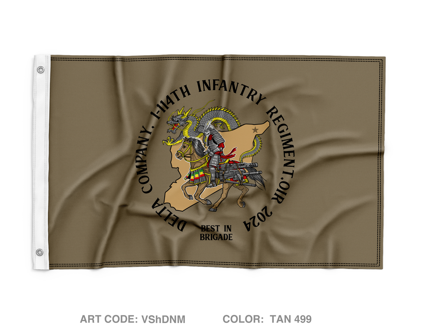 D Co, 1 BN, 114th IN Store 1 Wall Flag - VShDNM