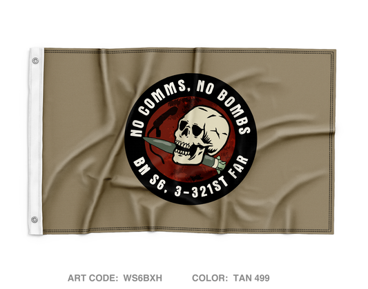 HHB, 3-321st FA Wall Flag - WS6BXH