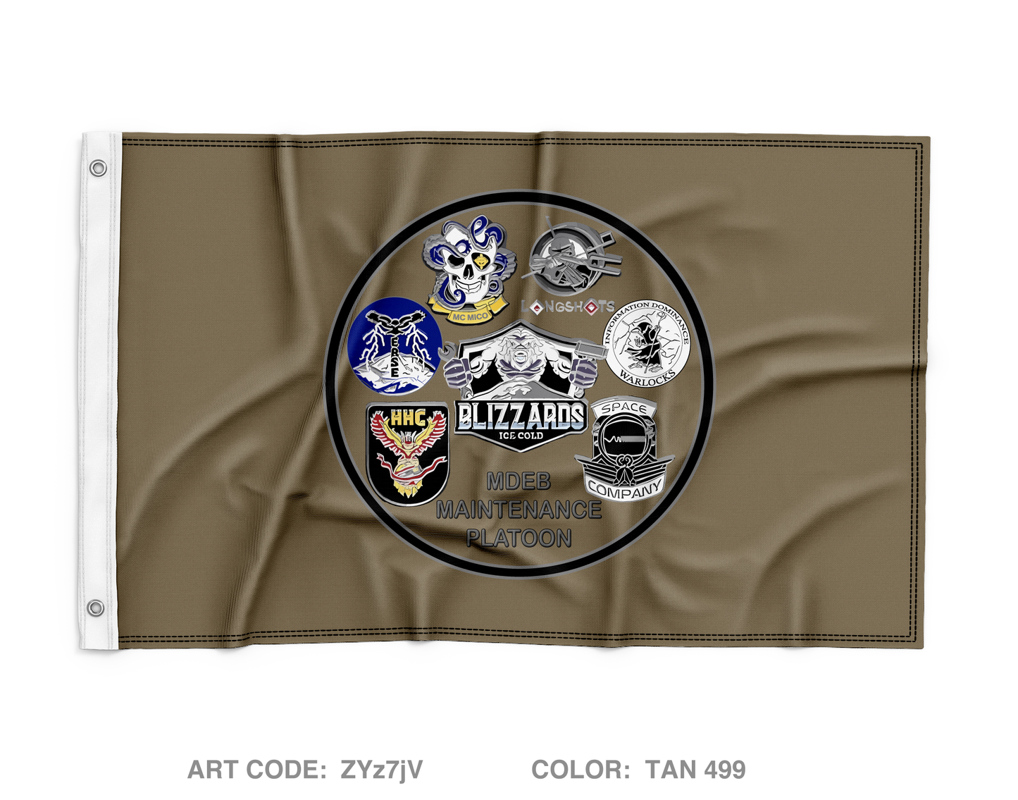 MDEB Platoon, B Co TFSB, 1MDTF Wall Flag - ZYz7jV