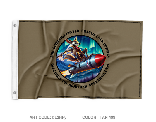 49th Missile Defense Battalion Charlie Crew Wall Flag - bL3HFy