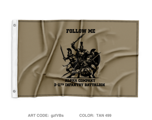 A CO 3-11th OCS Infantry Brigade Wall Flag - gzfVBs