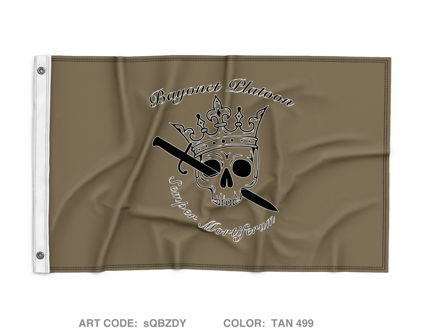 2nd PLT, B Btry, 6-56ADAR Wall Flag - sQBZDY