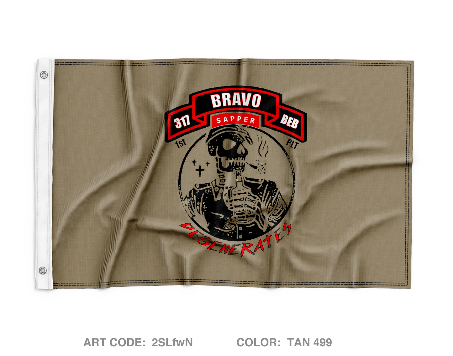 B Co, 317 BEB, 3|10 MTN DIV Wall Flag - 2SLfwN