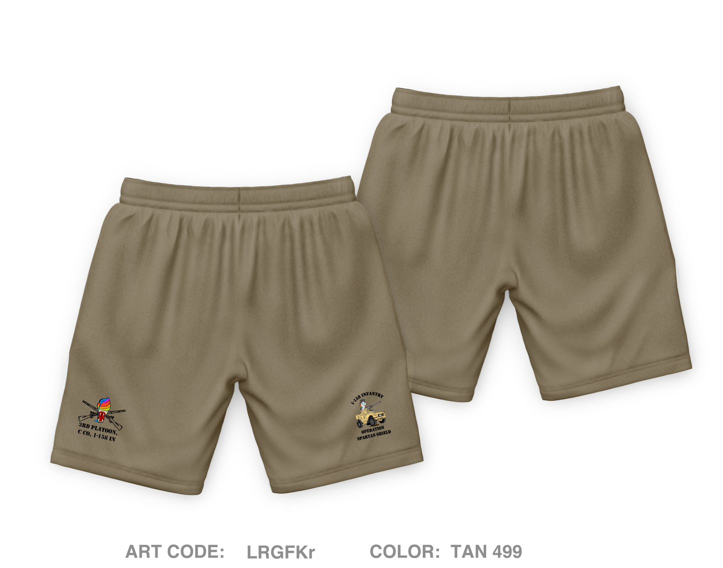 3rd Platoon, C Co, 1-158 IN Core Men's 7" Performance Shorts - LRGFKr