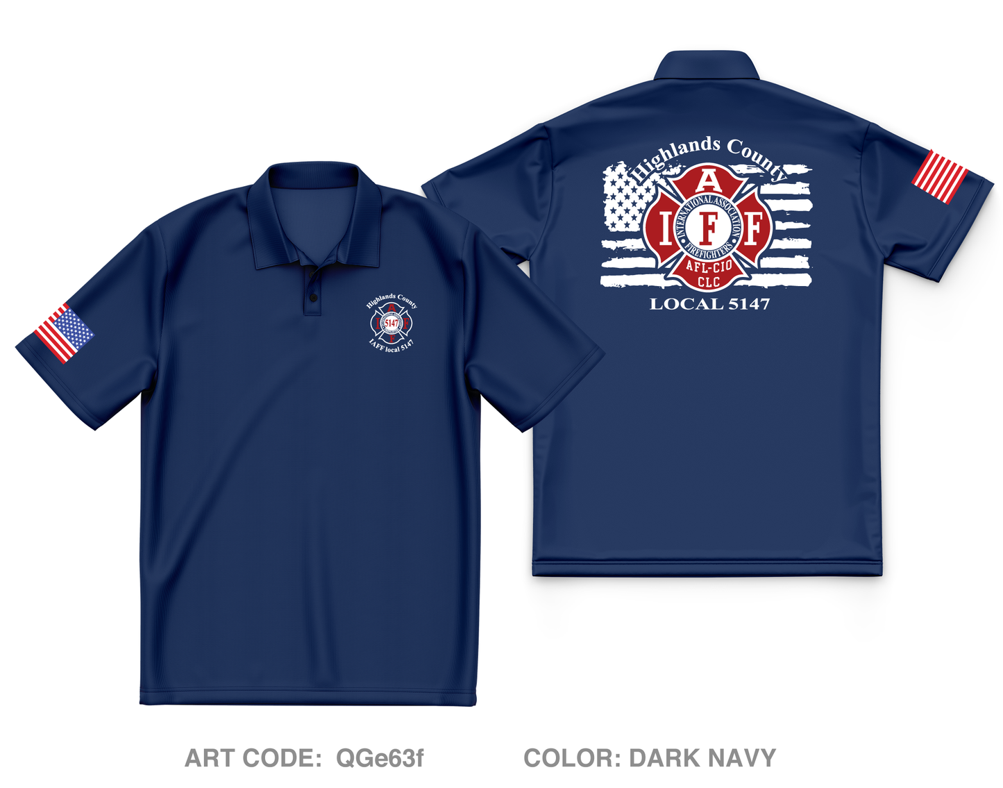 Highlands County Professional EMS & Firefighters Local 5147 Core Men's SS Performance Polo - QGe63f