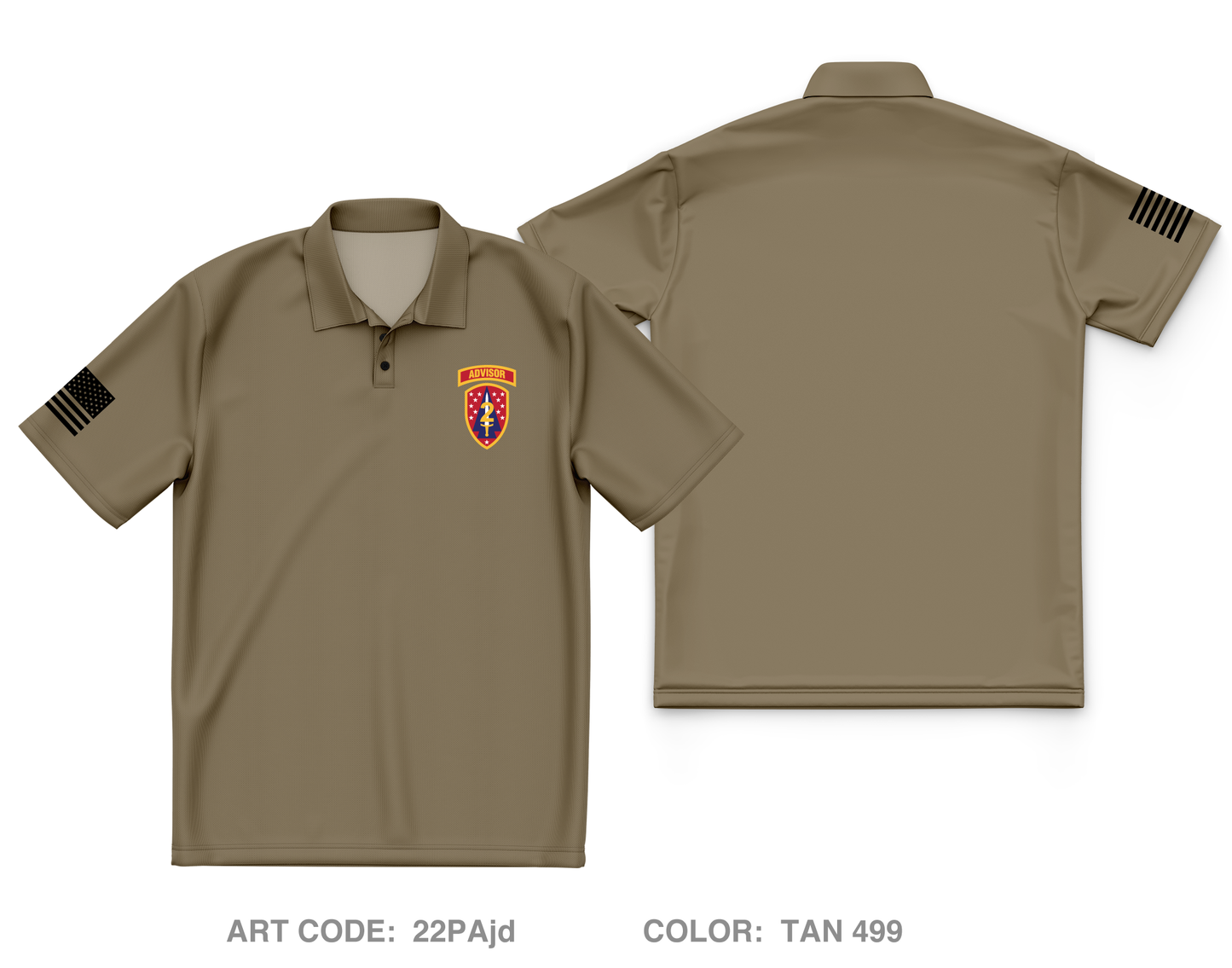 2D Security Force Assistance Brigade Core Men's SS Performance Polo - 22PAjd