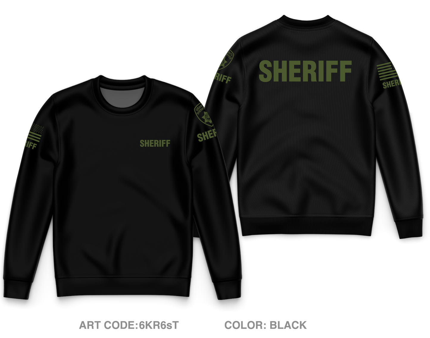 Grant County Sheriff's Office Core Men's Crewneck Performance Sweatshirt - 6KR6sT