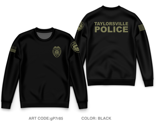 TAYLORSVILLE POLICE DEPT Core Men's Crewneck Performance Sweatshirt - gP7r85