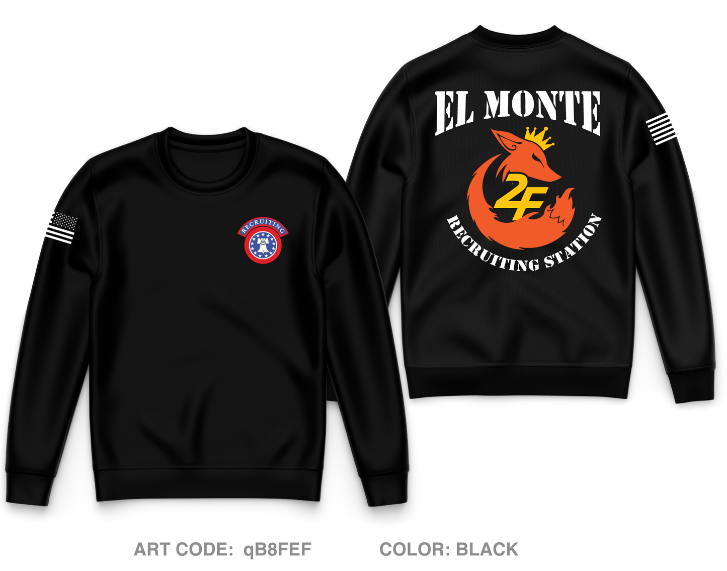 El Monte Recruiting Station Core Men's Crewneck Performance Sweatshirt - qB8FEF