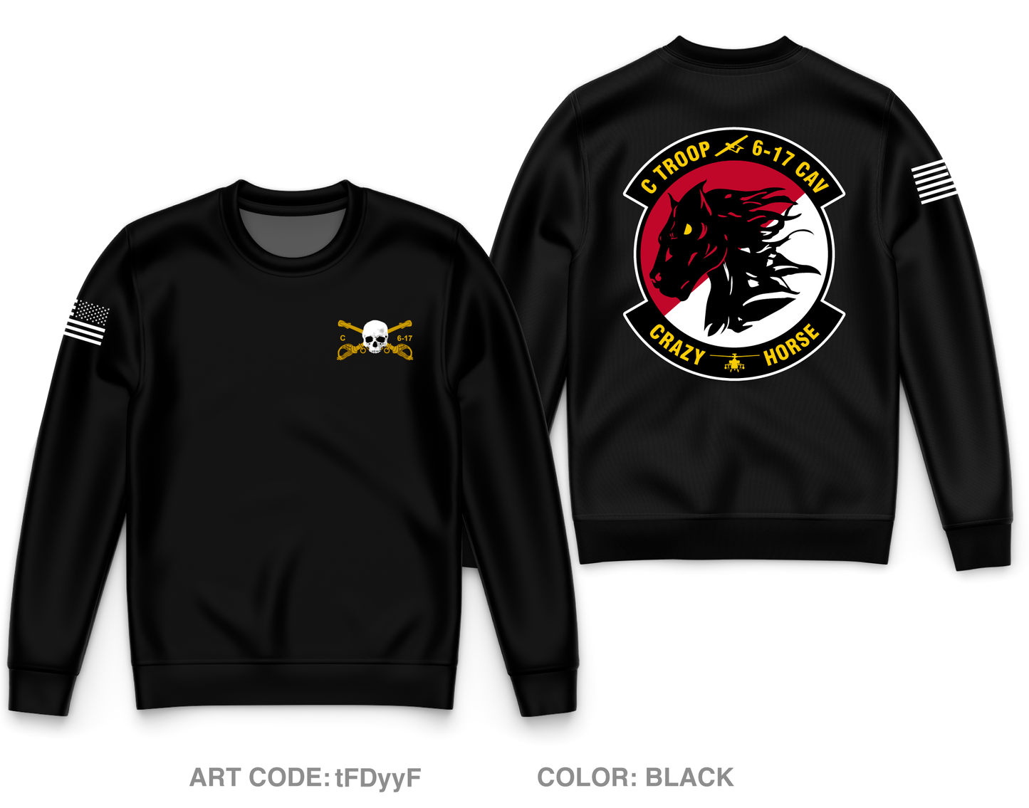 C TRP, 6-17 ACS, 4th CAB, 4th ID Core Men's Crewneck Performance Sweatshirt - tFDyyF