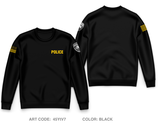 Lake Clarke Shores Police Dept Core Men's Crewneck Performance Sweatshirt - 45YtV7