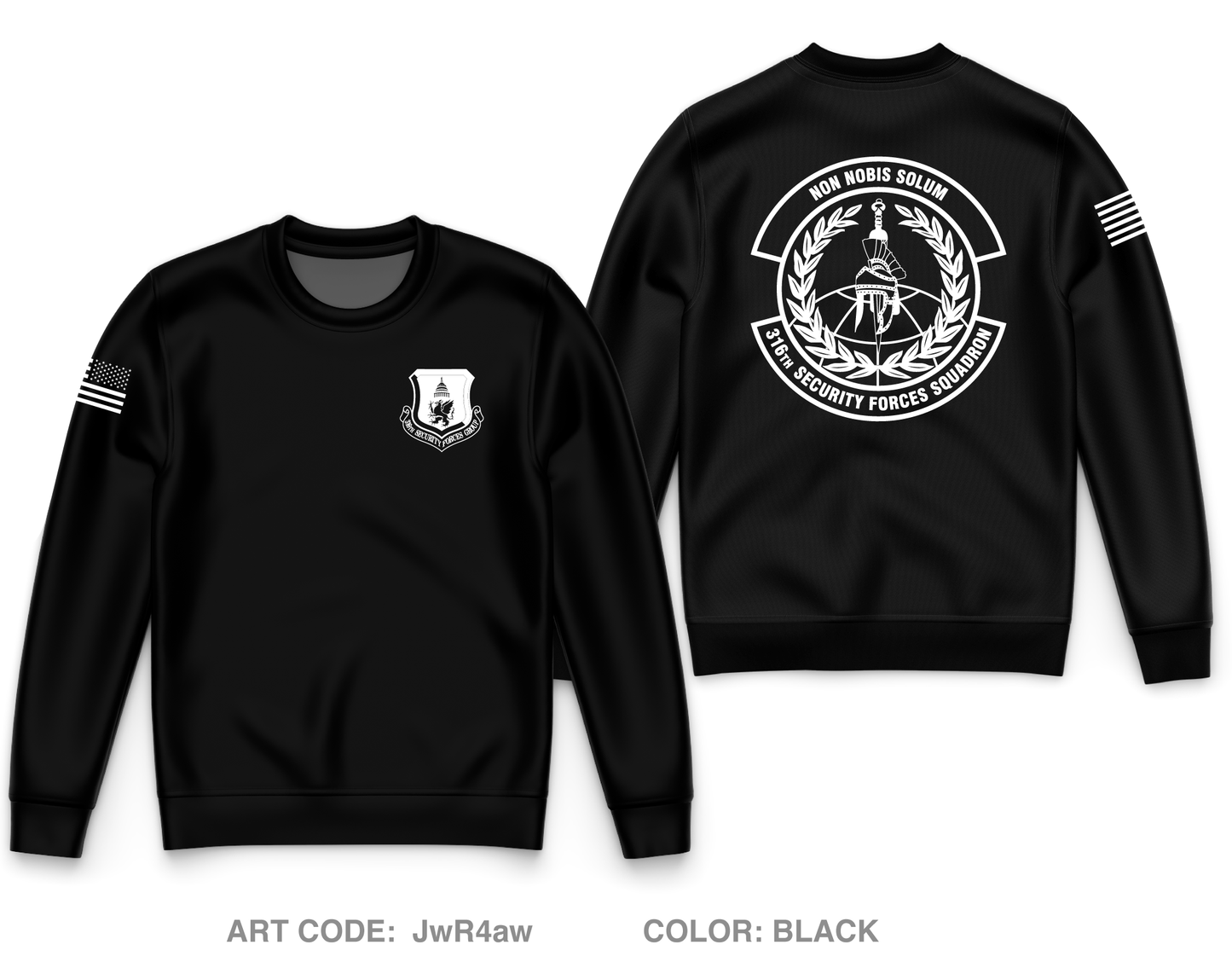 316th SFS Core Men's Crewneck Performance Sweatshirt - JwR4aw