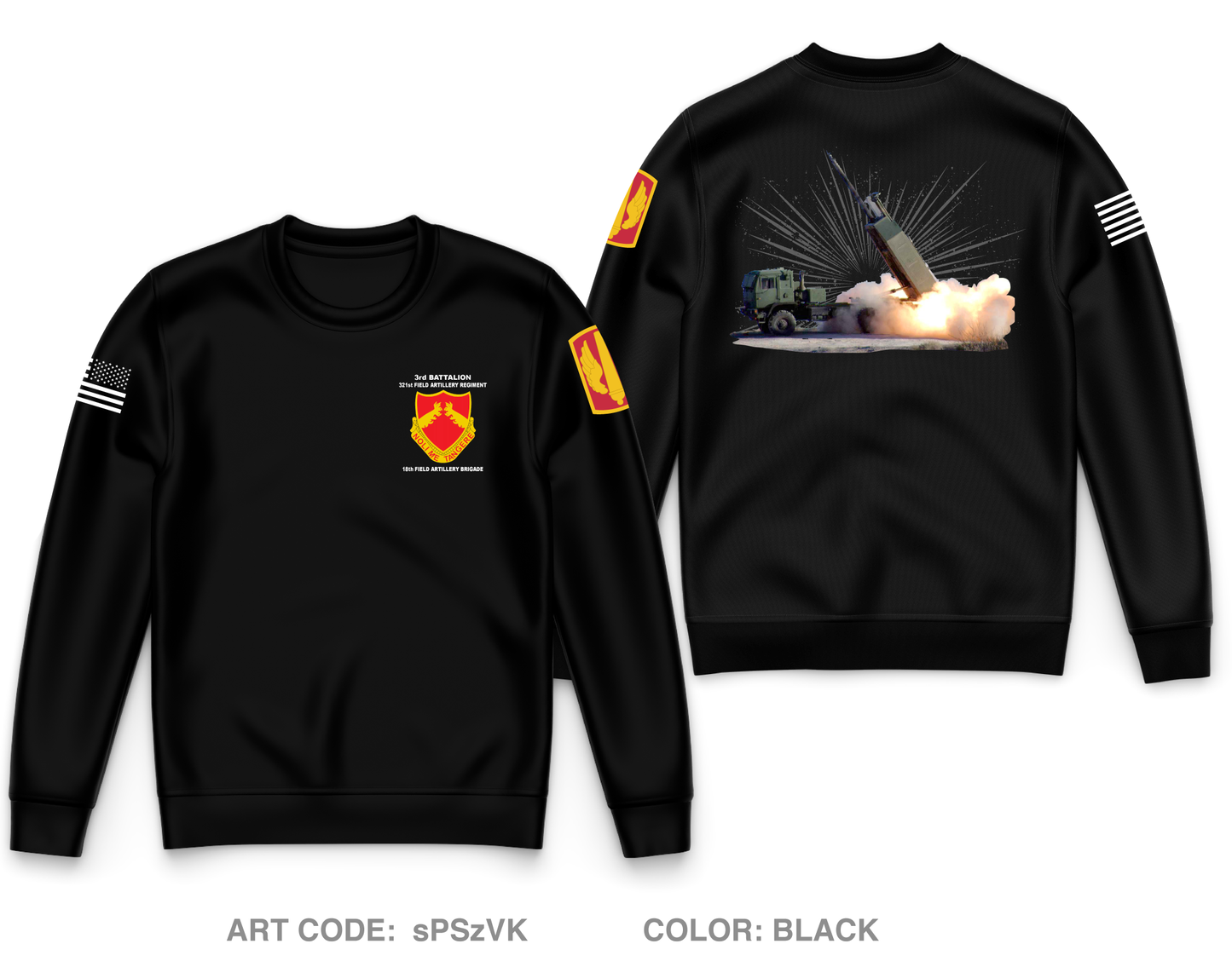 3-321 Field Artillery Regiment Core Men's Crewneck Performance Sweatshirt - sPSzVK