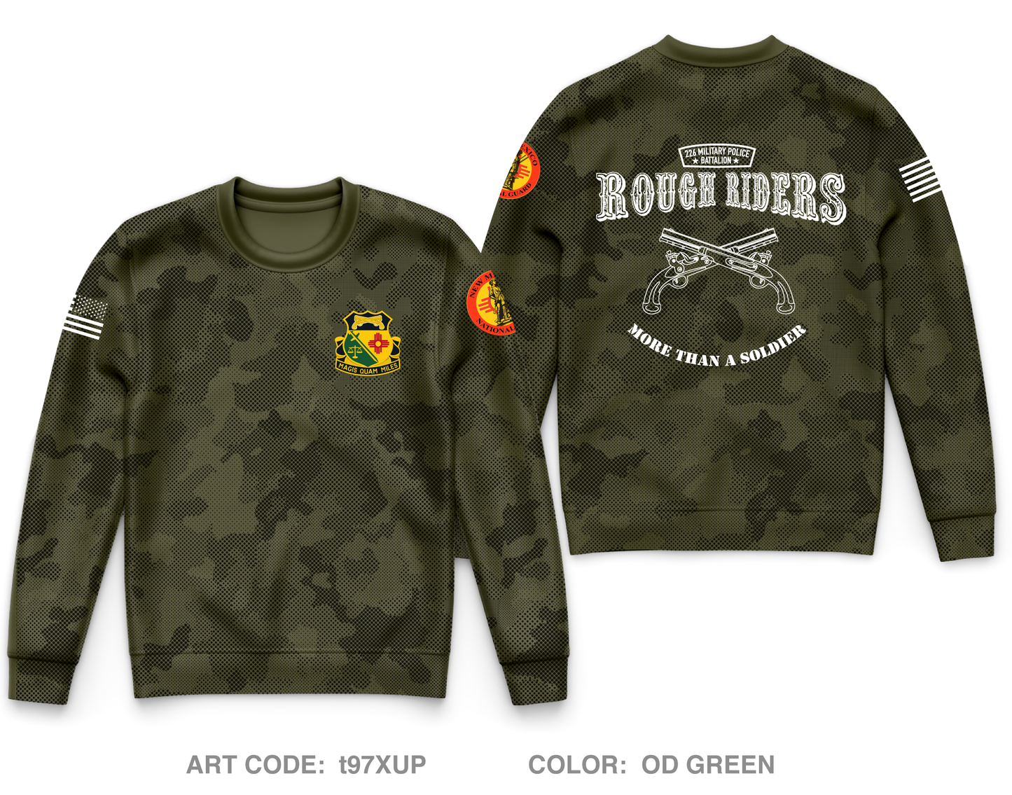 226th Military Police Battalion Core Men's Crewneck Performance Sweatshirt - t97XUP