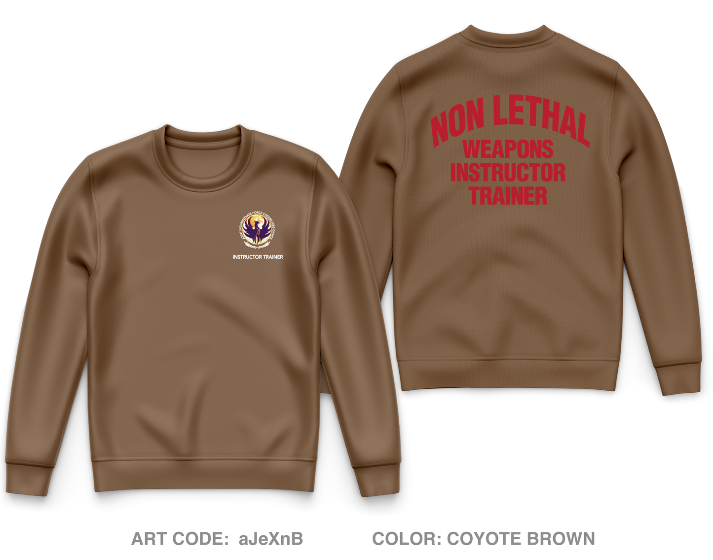 DoD Interservice Non-Lethal Weapons Instructor Course Fort Leonard Wood Core Men's Crewneck Performance Sweatshirt - aJeXnB