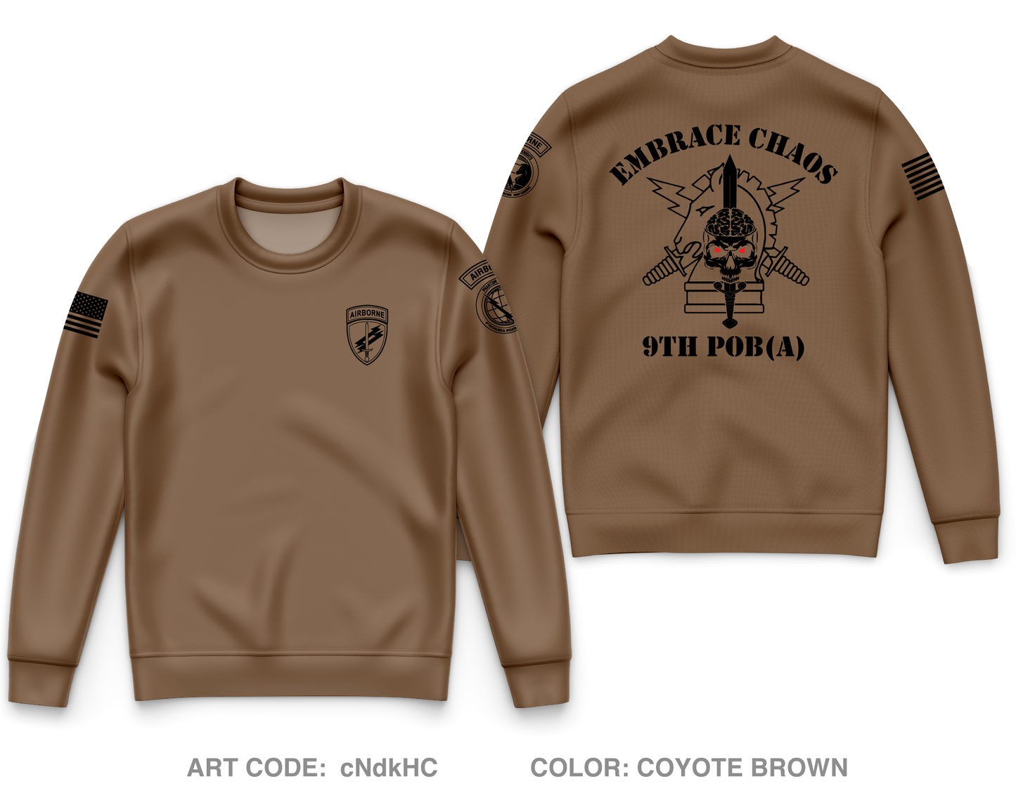 9th Psychological Operations Battalion Core Men's Crewneck Performance Sweatshirt - cNdkHC