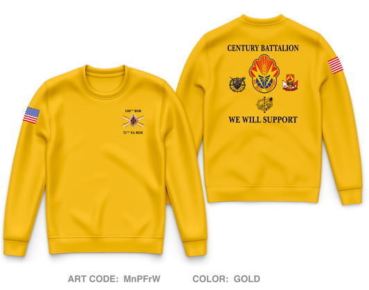 100TH BSB Core Men's Crewneck Performance Sweatshirt - MnPFrW