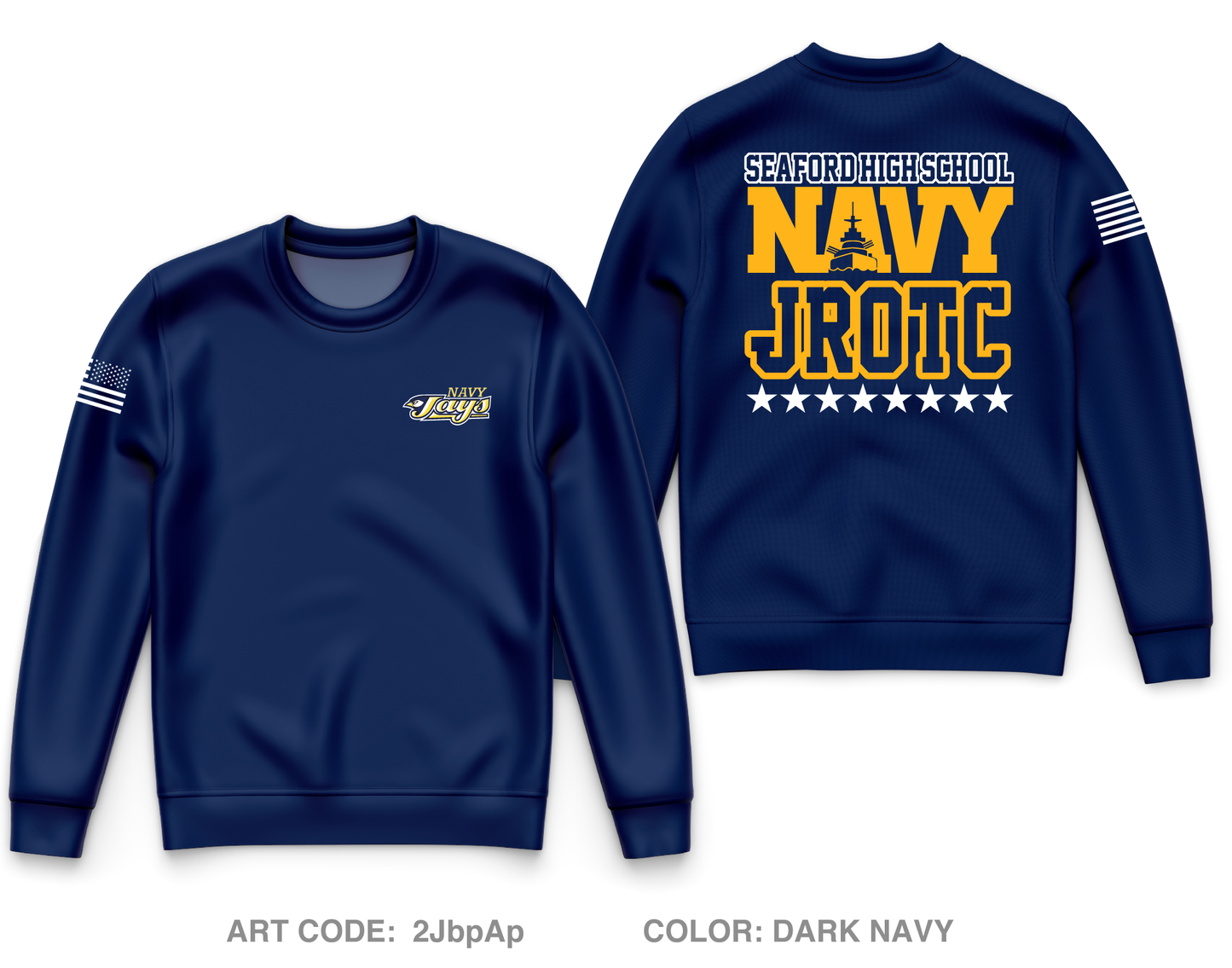 Seaford High School NJROTC Core Men's Crewneck Performance Sweatshirt - 2JbpAp