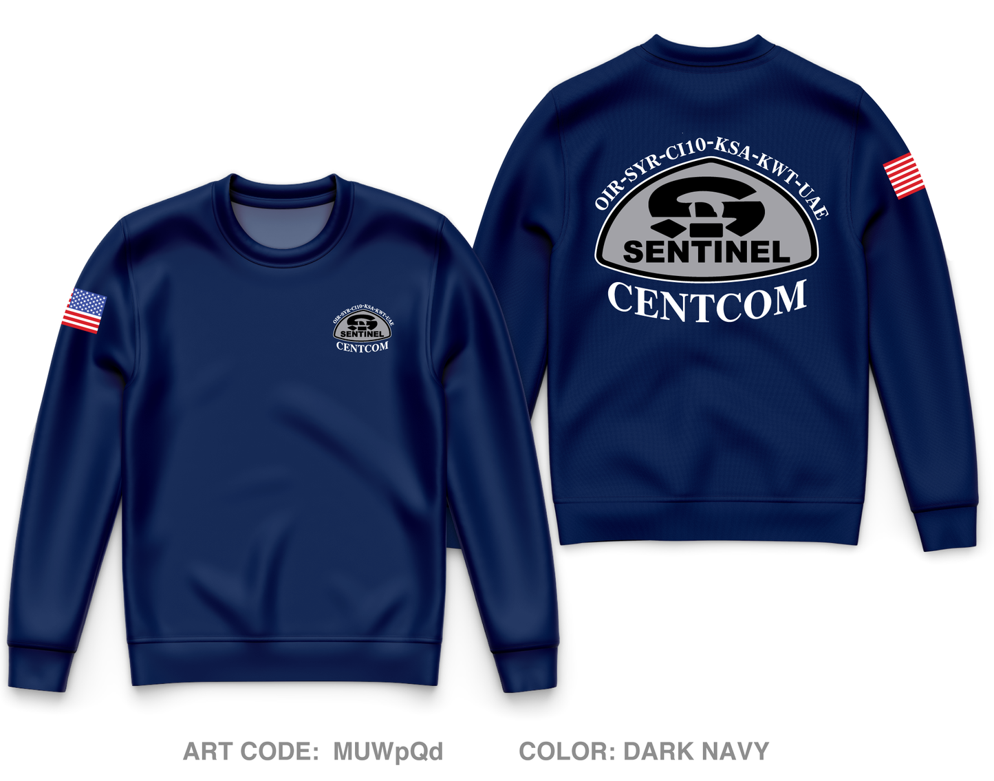 Centcom Sentinel Core Men's Crewneck Performance Sweatshirt - MUWpQd