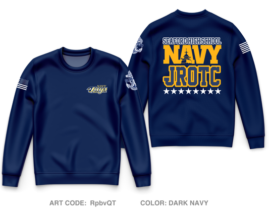 Seaford High School NJROTC Core Men's Crewneck Performance Sweatshirt - RpbvQT