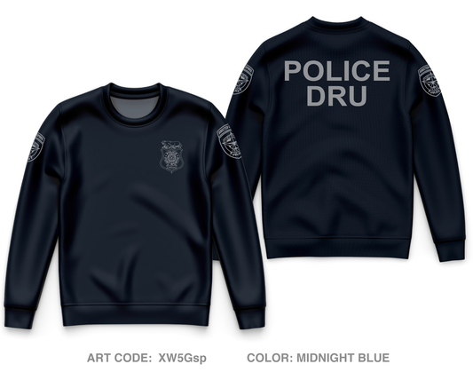 Fort Worth Police Department Directed Response Unit Core Men's Crewneck Performance Sweatshirt - XW5Gsp