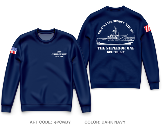 USCGC Sundew WLB 404 Core Men's Crewneck Performance Sweatshirt - ePCwBY