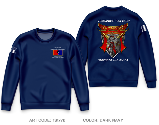 C Btry, 3rd BN, 320th FAR Core Men's Crewneck Performance Sweatshirt - fSt77k