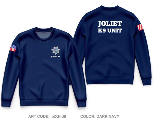 Joliet Police K9 Unit Core Men's Crewneck Performance Sweatshirt - pZGnd8