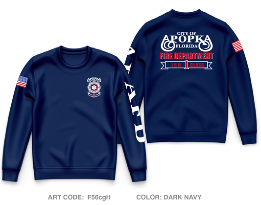 Apopka Fire Department Core Men's Crewneck Performance Sweatshirt - F56cgH