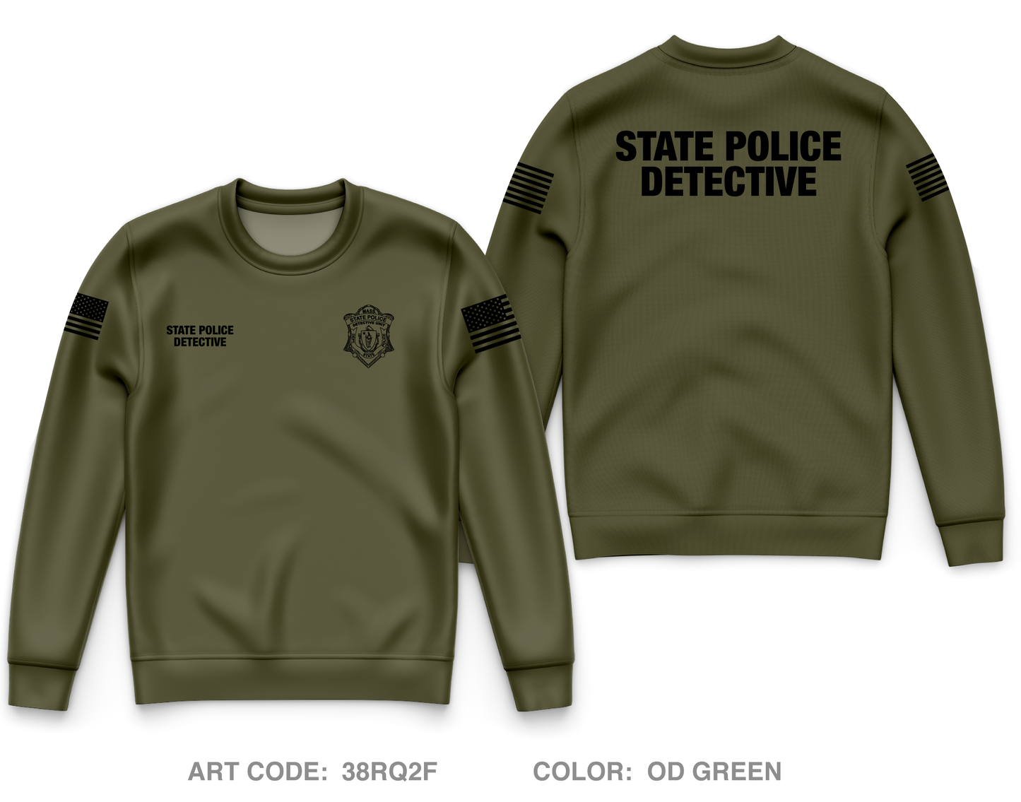 Northwestern District Anti-Crime Task Force Core Men's Crewneck Performance Sweatshirt - 38RQ2F