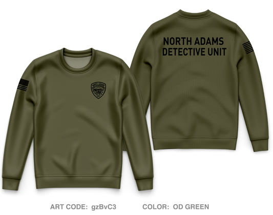 North Adams Police Detective Unit Core Men's Crewneck Performance Sweatshirt - gzBvC3