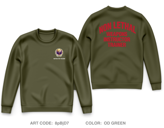 DoD Interservice Non-Lethal Weapons Instructor Course Fort Leonard Wood Core Men's Crewneck Performance Sweatshirt - 8pBjD7