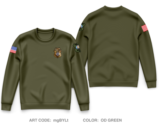 Milton Police Dept. Core Men's Crewneck Performance Sweatshirt - mgBYLt