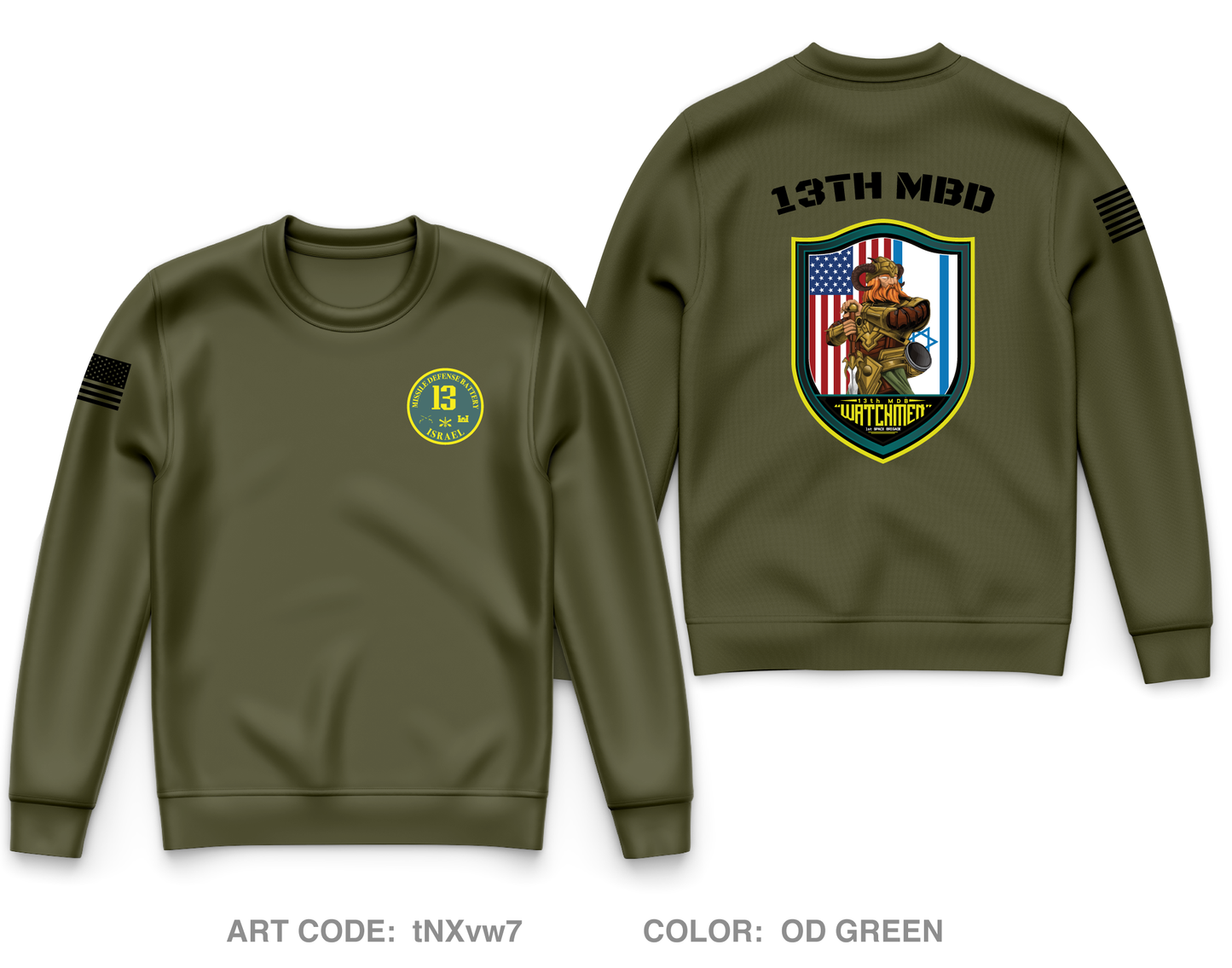 13th MDB Core Men's Crewneck Performance Sweatshirt - tNXvw7