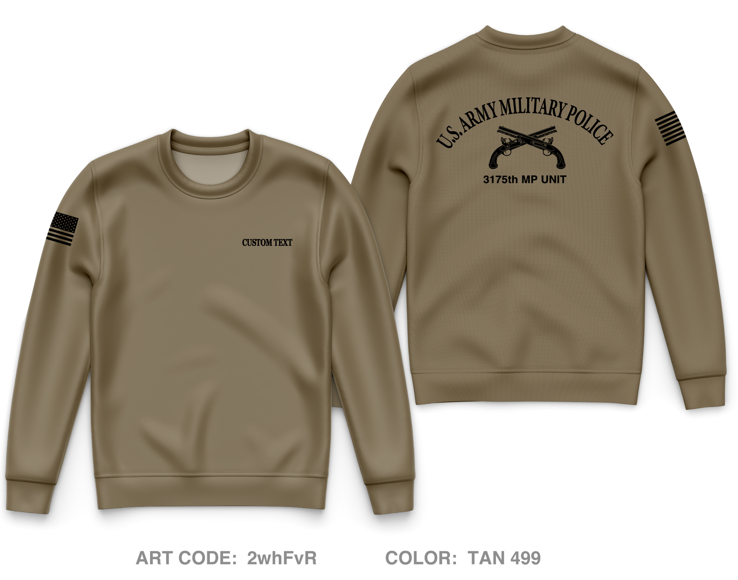 3175th MP Company Core Men's Crewneck Performance Sweatshirt - 2whFvR