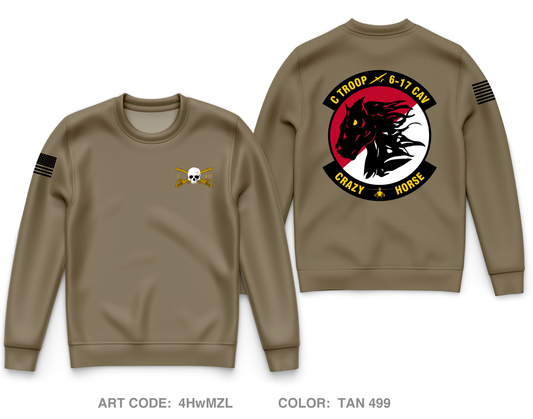 C TRP, 6-17 ACS, 4th CAB, 4th ID Core Men's Crewneck Performance Sweatshirt - 4HwMZL