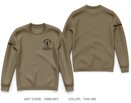 California Military Department - Youth & Community Programs Task Force  Core Men's Crewneck Performance Sweatshirt - CMBnWV