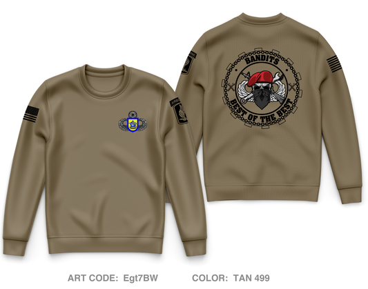 B Co, 173rd BSB (A), 173rd IBCT (A) Core Men's Crewneck Performance Sweatshirt - Egt7BW