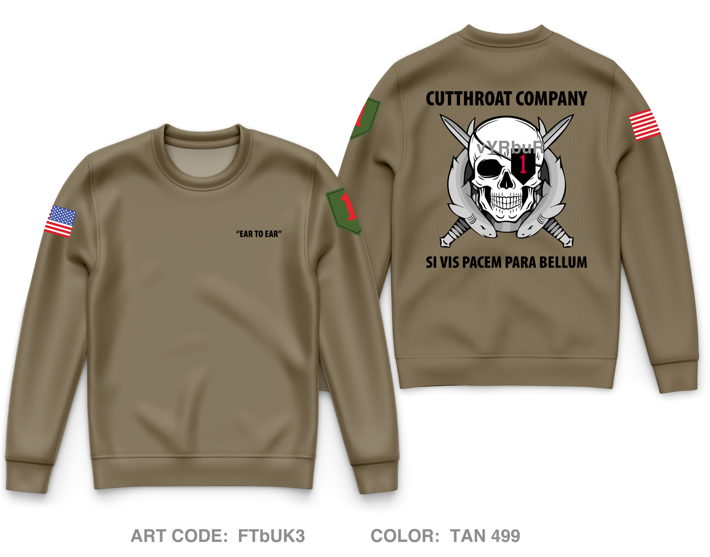 Cutthroat Company, 1-63 AR BN Core Men's Crewneck Performance Sweatshirt - FTbUK3