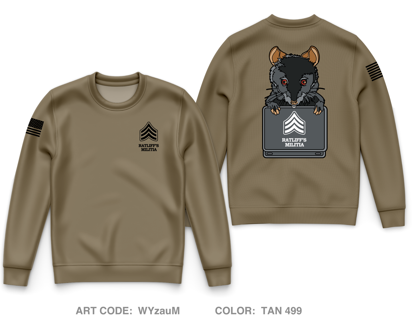 Ratliff E4 Mafia Core Men's Crewneck Performance Sweatshirt - WYzauM