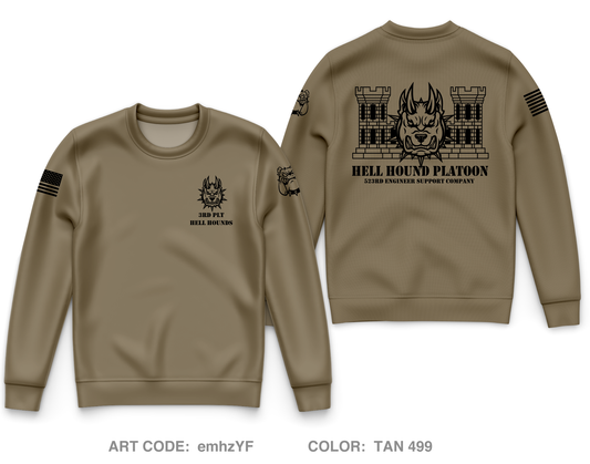 3 PLT, 523rd ESC, 84th EN BN, 130th EN BDE Core Men's Crewneck Performance Sweatshirt - emhzYF