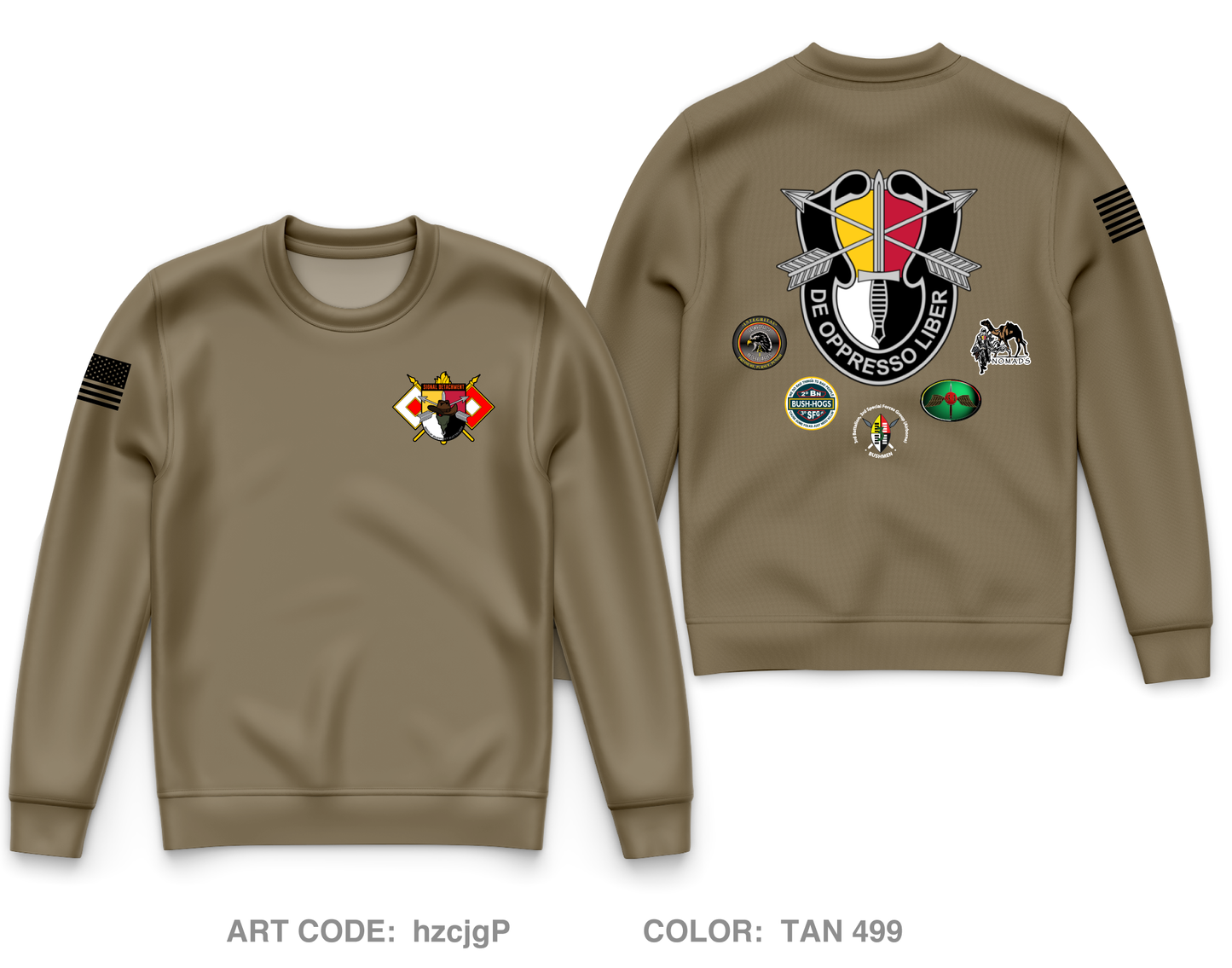 Signal Detachment, Group Support Battalion, 3rd Special Forces Group  Core Men's Crewneck Performance Sweatshirt - hzcjgP