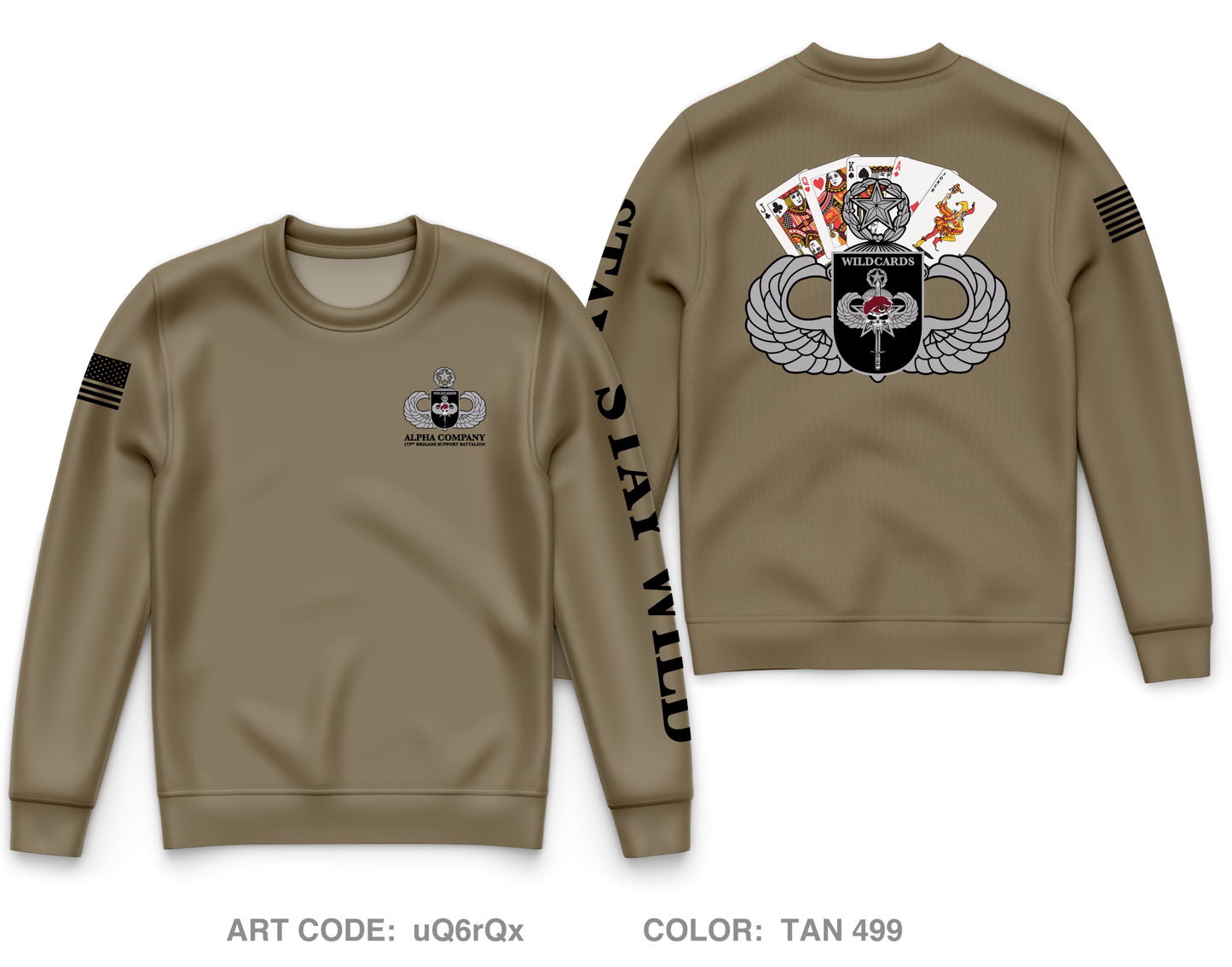 A Co. 173rd BSB Core Men's Crewneck Performance Sweatshirt - uQ6rQx