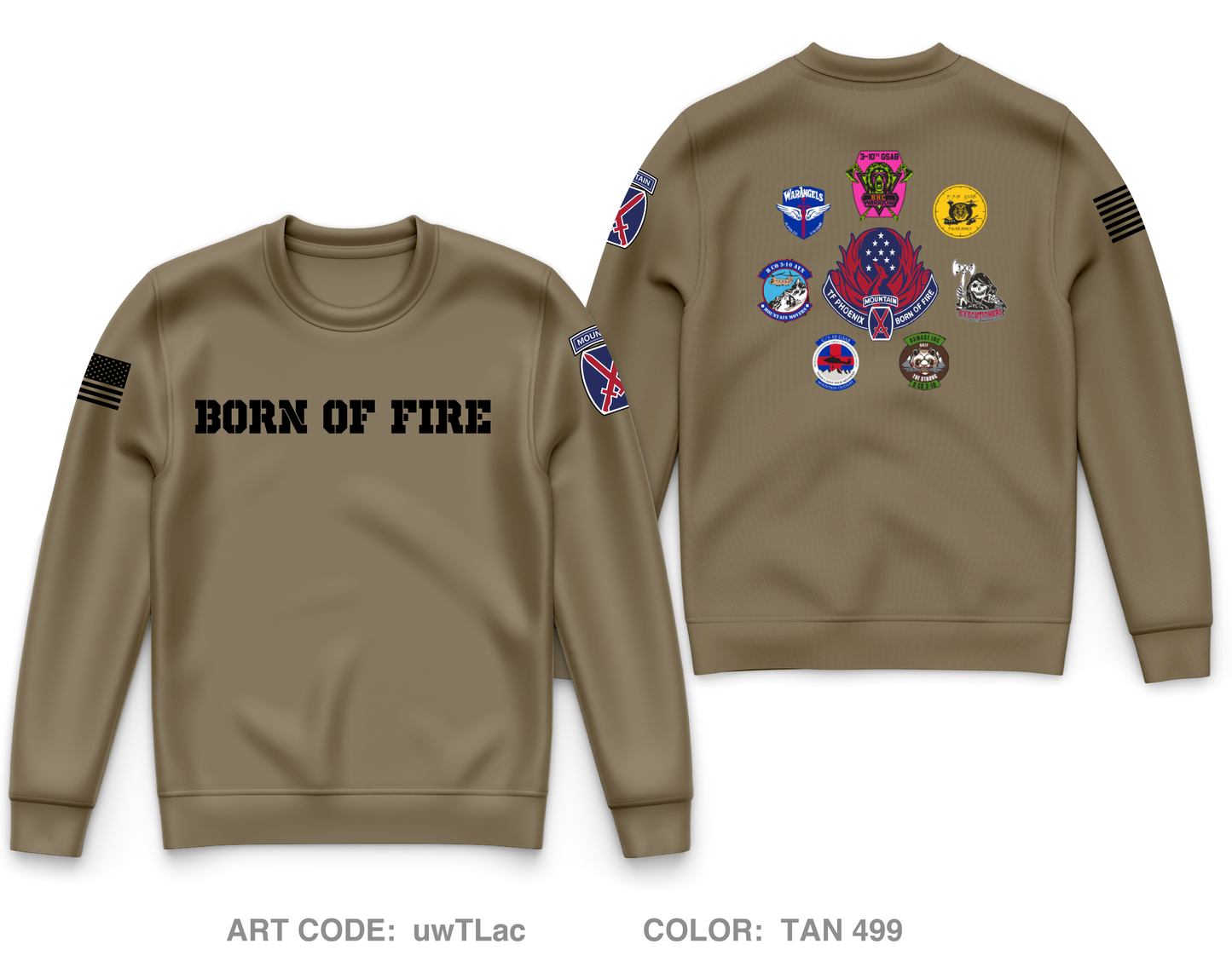 3-10 General Support Aviation Brigade (GSAB), 10th CAB, 10th Mountain Division  Core Men's Crewneck Performance Sweatshirt - uwTLac