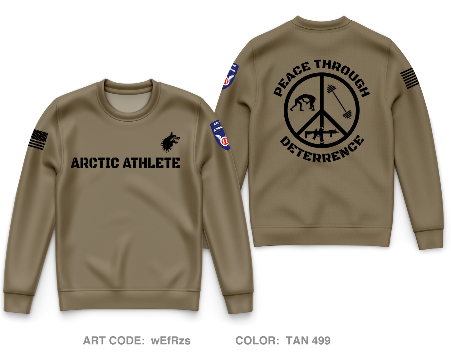 Arctic Athlete Program, 1|11 Arctic Airborne Core Men's Crewneck Performance Sweatshirt - wEfRzs