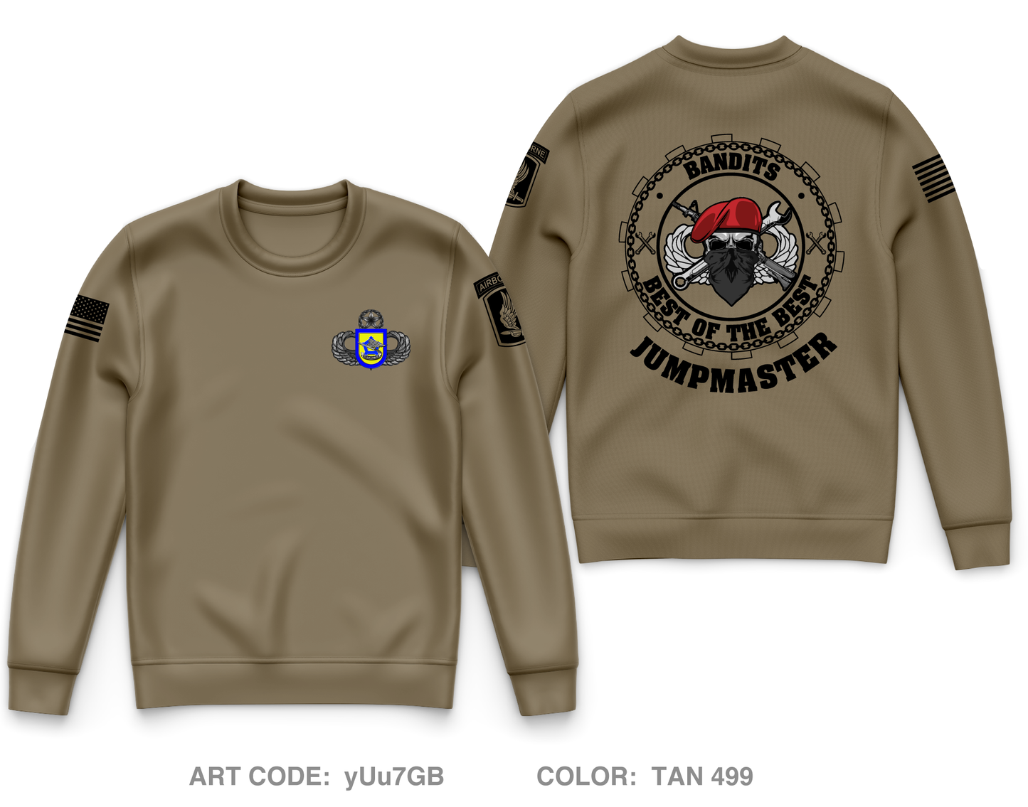 B CO, 173RD BSB (A), 173RD IBCT (A) Core Men's Crewneck Performance Sweatshirt - yUu7GB