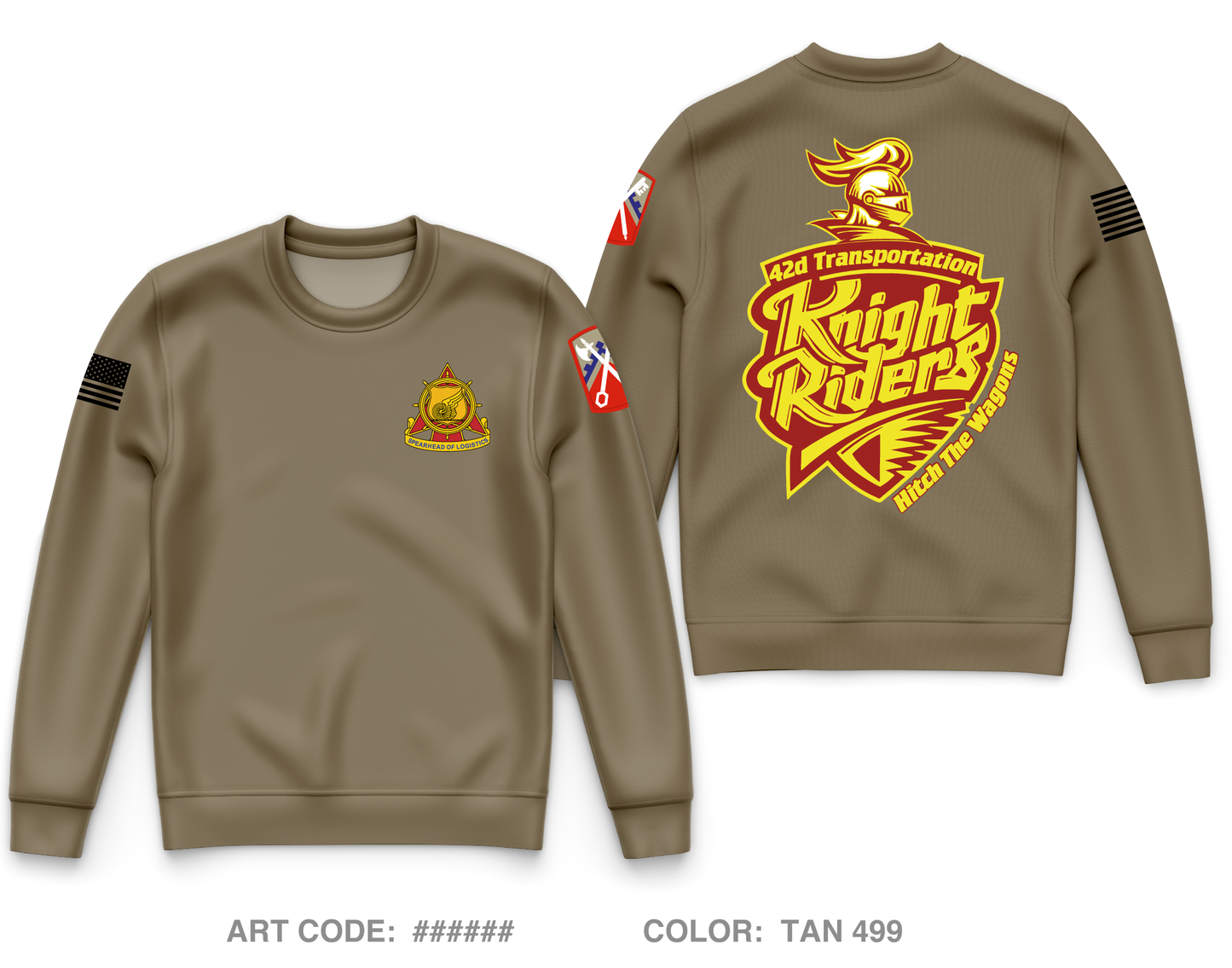 42D Transportation Company, 95th CSSB Core Men's Crewneck Performance Sweatshirt - ymGwHP