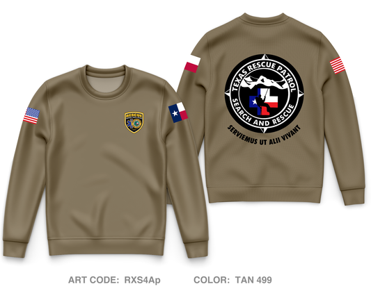 Texas Rescue Patrol SAR team Core Men's Crewneck Performance Sweatshirt - RXS4Ap