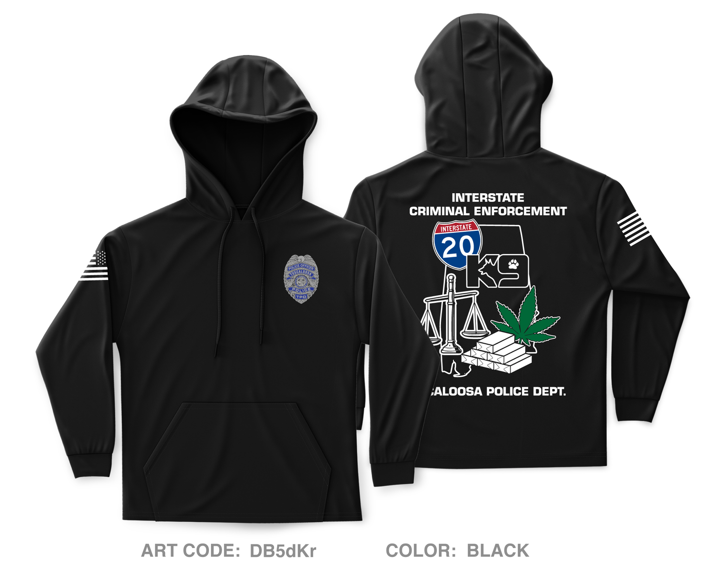 Interstate criminal enforcement Core Men's Hooded Performance Sweatshirt - 3yFXrx